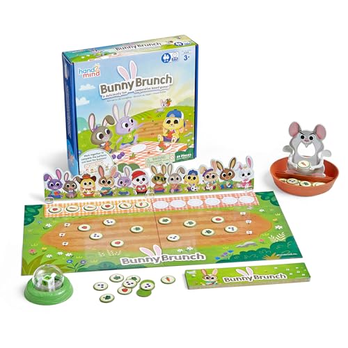 Learning Resources 95788 Bunny Brunch Kaninchenbrunch Brettspiel, ab 3, Vorschulspiele, Mathe Kinder, Klassenzimmer ersten Jahre, Mustererkennung, 2-4 Spieler, Mehrfarbig von hand2mind