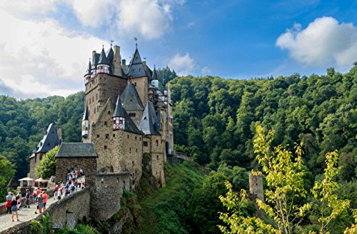 HANSEPUZZLE 65334 - Burg Eltz Puzzle 500 Teile | Natur Puzzle mit hochwertiger Puzzle Aufbewahrung: Kartonbox und wiederverschließbarem Beutel | Puzzle-Maße: 46 x 30 cm von hansepuzzle