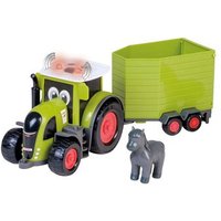 HAPPY PEOPLE 34544 CLAAS KIDS AXION 870 Traktor + Pferdeanhänger + Pferd, 28 cm von happy people