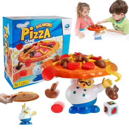 happydayday Balance-Pizza-Spiel, Bestes Pizza-Spiel 2024, Balance-Pizza-Spielzeug for den Tisch, Pizza-Partyspiel, Mehrspieler-Tischspiele, Desktop-Kampf gegen das Familien-Eltern-Kind-Spiel(1 pcs) von happydayday