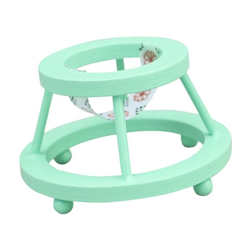 harayaa 1/12 Puppenhaus Puppenläufer Mini Puppenwagen Requisiten Schmuck Mikroszene Babyzimmer Puppe für Geburtstagsgeschenk Kleinkinder Kinder, GrÜn von harayaa