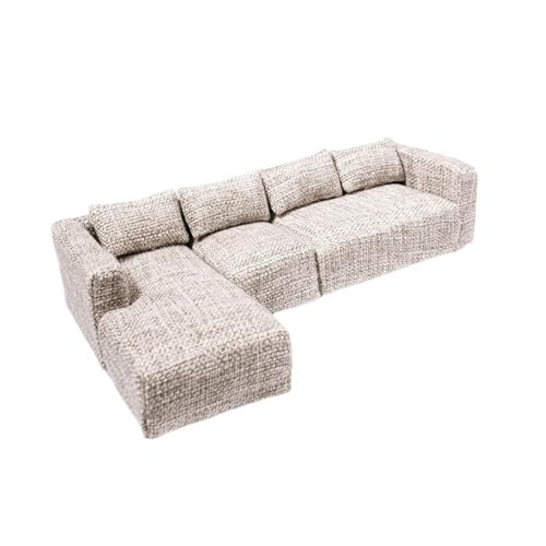 harayaa 1/12 Puppenhaus Sofa DIY Zubehör Dekoration Geschenk Lebensszene Miniatur Couch Möbel Modell für 6 "Actionfigur von harayaa