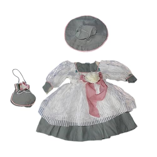 harayaa 1/3 Girl Doll Kleiderpuppe Kleidung Koordination Mode für Kinder Geburtstagsgeschenk Weiche Kostüme Kleid für 60 cm-65 cm Puppe, Grau von harayaa