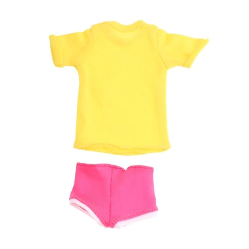 harayaa 1: 6 Frauen Kurzarm und Shorts Mini Doll Casual Tops weibliche Puppen Sommerkleidung von harayaa