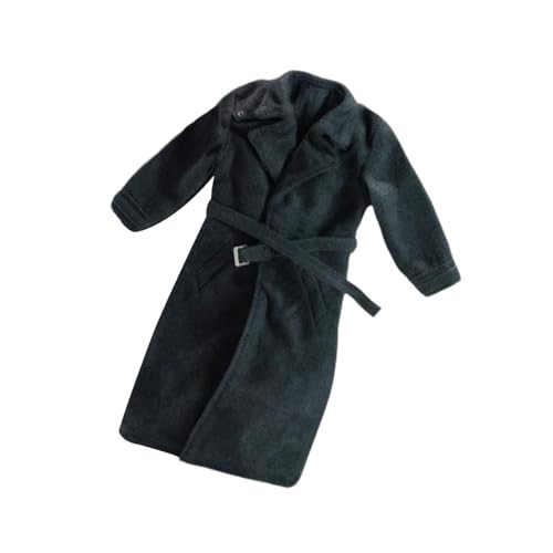 harayaa 1:12 Actionfigur Bekleidung Zubehör Windjacke für 6 Zoll Männliche Figuren, Schwarz von harayaa