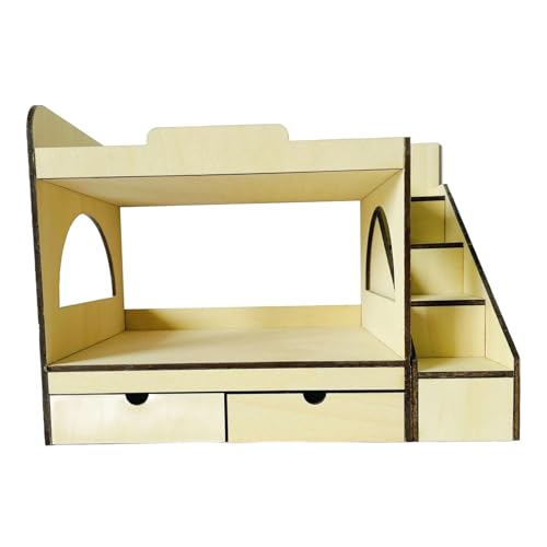 harayaa 1:12 Hochbett Modell Holz Mini Bett für Bahnhof DIY Projekte Layout von harayaa