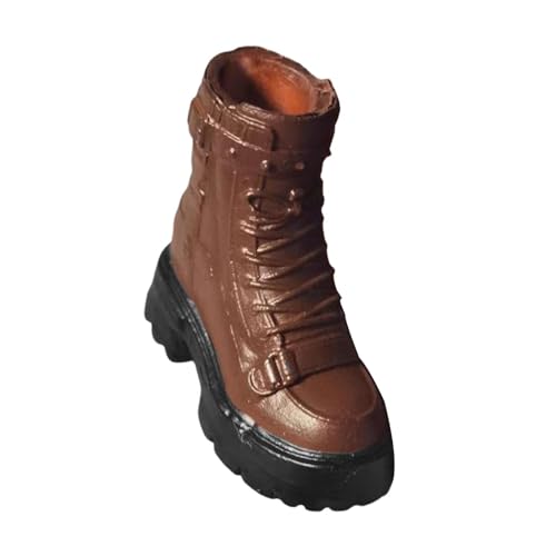 harayaa 1:12 Skala Damenstiefel Schuhe weibliche Figurenstiefel, stilvoll, Accessoires, Puppen Dress -up -Arbeitsstiefel für weibliche Puppenfiguren, Braun von harayaa