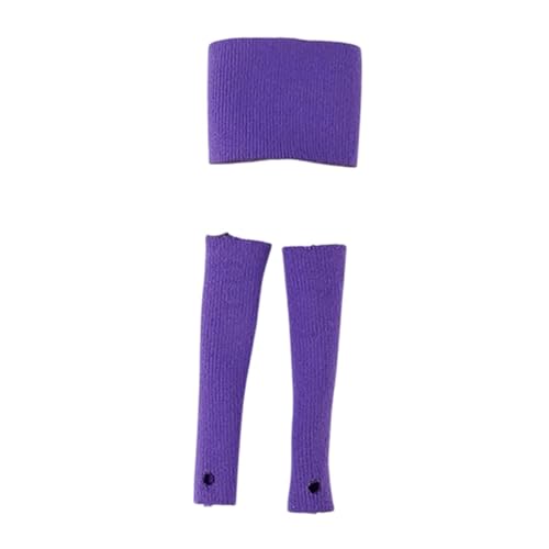 harayaa 1:12 Skala Women Tube Top Doll Sleeve Set Tube -Top -Ärmel für 6 -Zoll -Action -Figur gesetzt, Hellviolett von harayaa