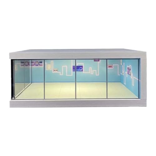 harayaa 1:64 Skala Parkplatz LED Vitrine für Diecast Auto Mini Puppen Layout von harayaa