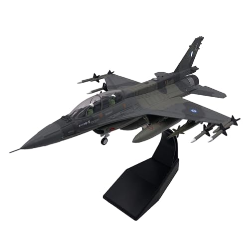 harayaa 1:72 F16 Druckguss Kampfflugzeugmodell mit Ausstellungssockel, Stromlinienförmige Karosserie, Retro Flugzeugmodell für Schlafzimmer, Bücherregal, Café von harayaa