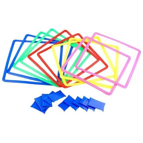 harayaa 10 Stück Ringe für, Übungs- und Beweglichkeitstraining, Ringwurfspiel, Beweglichkeitsringe für Vorschulkinder ab 3 Jahren, Quadrat harayaa 10 Stück Ringe für, Übungs- und Beweglichkeitstraining, Ringwurfspiel, Beweglichkeitsringe für Vorschulkinder ab 3 Jahren, Quadrat von harayaa