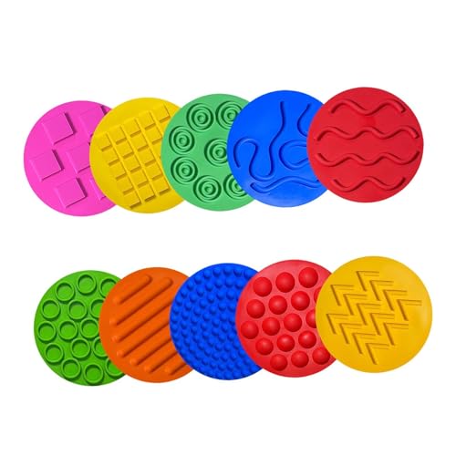 harayaa 10 stück Sensorischen Discs Matte Sensorischen Kreise Taktile Strukturierte Sensorischen Pads Sensorischen Matten für Training zu Hause von harayaa