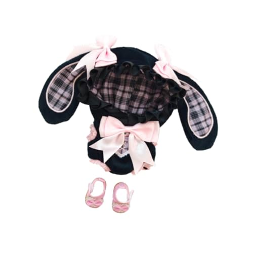 harayaa 15/17cm Puppenkleidung Kuscheltiere Accessoires Puppe Kapuzen Body Cartoon für kleine Mädchen, Rosa von harayaa