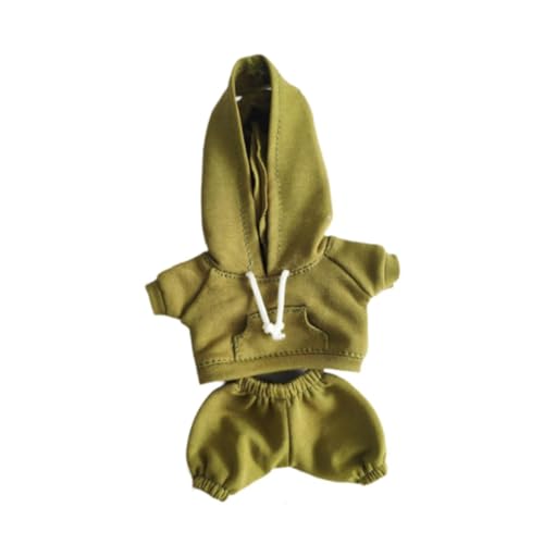 harayaa 17cm Plüsch Puppenkleidung,Puppenkleidung,Kapuzenpullover und Hose Bequeme Kostüme Niedlich, GrÜn von harayaa