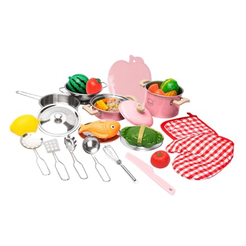 harayaa 25 Teiliges Küchenzubehör Set für Kinder, Realistische, Leichte, Unzerbrechliche Metallutensilien für Mädchen Im Alter von 3–8 Jahren harayaa 25 Teiliges Küchenzubehör Set für Kinder, Realistische, Leichte, Unzerbrechliche Metallutensilien für Mädchen Im Alter von 3–8 Jahren von harayaa