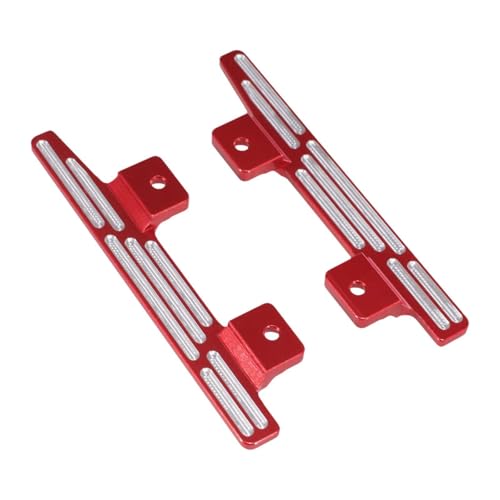 harayaa 2X 1:12 RC Auto Fußpedale, Aluminium Legierung Seite Pedal für MN78 MN82 LC79 Modell LKW, Rot von harayaa