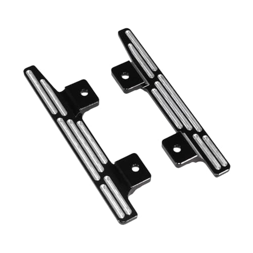 harayaa 2X 1:12 RC Auto Fußpedale, Aluminium Legierung Seite Pedal für MN78 MN82 LC79 Modell LKW, Schwarz von harayaa