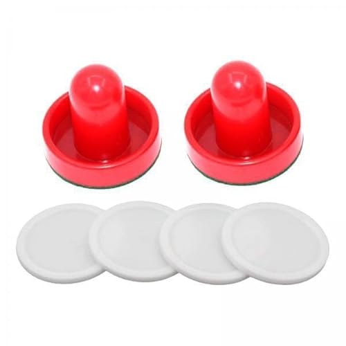 harayaa 2xAir Hockey Pusher Und Air Hockey Pucks Air Hockey Paddel Slider Pusher Filz Kleine Größe Ziel Griffe Pusher für Spiel Tische von harayaa