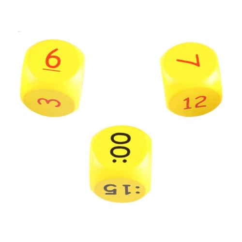 harayaa 3-teiliges Zeitwürfel-Lehrmittel zum Erzählen der Zeit, Spiel mit Stunden und Minuten für den Heimunterricht harayaa 3-teiliges Zeitwürfel-Lehrmittel zum Erzählen der Zeit, Spiel mit Stunden und Minuten für den Heimunterricht von harayaa