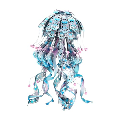 harayaa 3D Puzzle Metall Jellyfish 3D Metall Modell Gebäude Kit Dekor Kunst Craft Toy DIY Assemieren Kunst für Familien Teenager Geschenk, Blau von harayaa