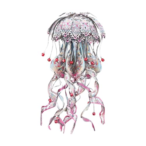 harayaa 3D Puzzle Metall Jellyfish 3D Metall Modell Gebäude Kit Dekor Kunst Craft Toy DIY Assemieren Kunst für Familien Teenager Geschenk, Rot von harayaa