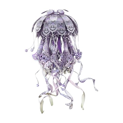 harayaa 3D Puzzle Metall Jellyfish 3D Metall Modell Gebäude Kit Dekor Kunst Craft Toy DIY Assemieren Kunst für Familien Teenager Geschenk, Violett von harayaa