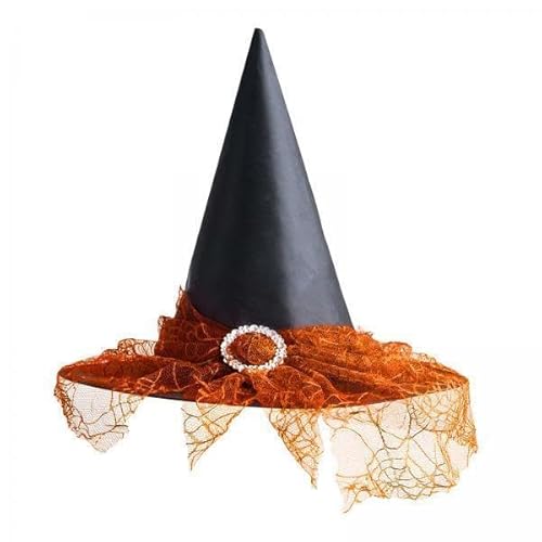 harayaa 4x Halloween Hexenhut, Erwachsenenhut, Foto Requisiten, Kostümzubehör, Charakter Kopfbedeckung, Zauberin Hut für Halloween, Cosplay, Karneval von harayaa