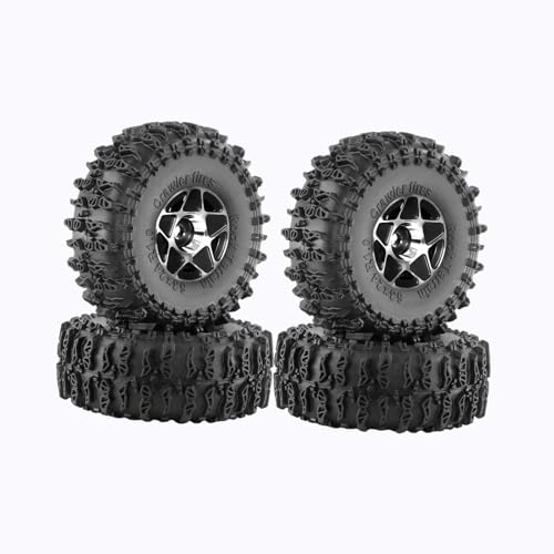 harayaa 4X RC Reifen Set für SCX24 und FCX24, geeignet für Modelle im Maßstab 1:18 und 1:24, Schwarz von harayaa