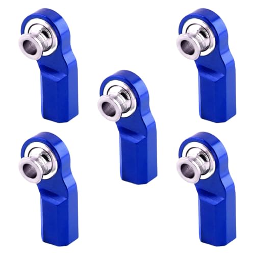 harayaa 5Pcs M3 Biegen Stangenende Spurstangenkopf Biegen Kugelkopf Halter für 1/10 RC Auto Lenkung, Blau von harayaa