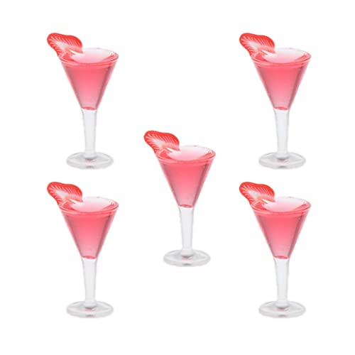 harayaa 5er Pack Miniatur Cocktailgläser für Puppenhaus Dekoration von harayaa