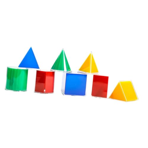 harayaa 8 Stücke Geometrische Feststoffe Manipulatives Lernspielzeug Geometrische Formen Blöcke Lernspielzeug für Kinder Schulbedarf von harayaa