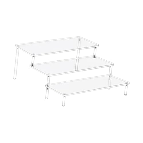 harayaa Acryl Riser Display Regal Regal Puppe Ton Figur Display Hochzeit Tablett Display Rack Dessert Regal für Parfüm Sammlung, 3-stufig von harayaa