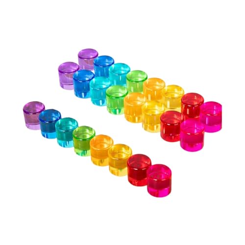 harayaa Acryl-Stapelblöcke, pädagogisches Vorschullernen, sensorisches buntes Regenbogen-Stapelspielzeug, durchscheinend für, Jungen und Mädchen harayaa Acryl-Stapelblöcke, pädagogisches Vorschullernen, sensorisches buntes Regenbogen-Stapelspielzeug, durchscheinend für, Jungen und Mädchen von harayaa