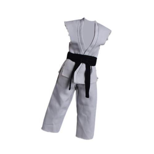 harayaa Aktion von 1/12 Skala -Zahlen Samurai Kimono Puppenkleidung 6 Zoll Figur Judo Uniform, Grau von harayaa