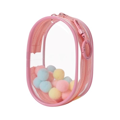 harayaa Aufbewahrungskoffer für Minifiguren, PVC Tasche für Mini Puppen, Tragetasche, Tragbare Tasche für Mini Puppen, Kleine Tasche für, Rosa von harayaa