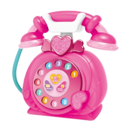 harayaa Baby-Musikspielzeug, altmodisches Telefon, Simulationstelefon, drehbares vorgetäuschtes Telefon, Rose von harayaa