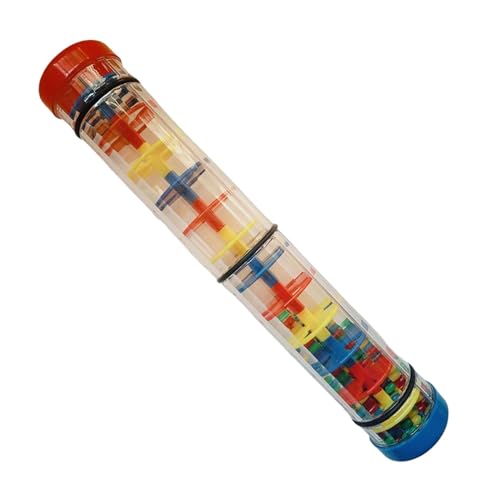 harayaa Baby Regenmacher Spielzeug, Regenstab, Rasselrohr, Regentropfen Sound, Perlen Regentropfen, Baby Rassel Shaker für Mädchen, Jungen, Kinder, 30CM von harayaa