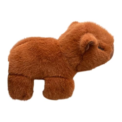 harayaa Capybara Plüschfigur mit Ohrfeige, Geschenkidee für Feiern, Tierarmband Und Spielzeug, Dunkelbraun von harayaa