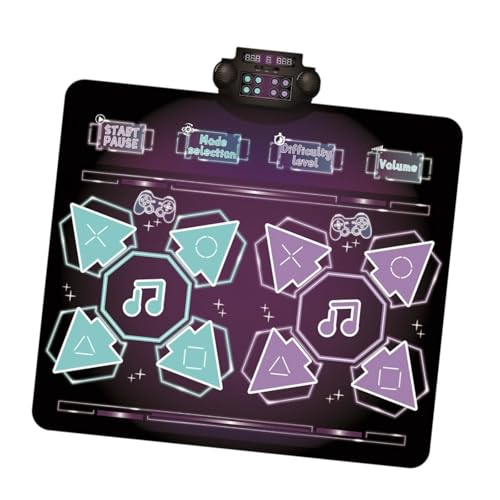 harayaa Dance Mat Double Player Game Educational Toy Interaktiver Spielzeug Elektronischer Tanzpad Tanz Touch Spiele Mat Mat für Kinder Alter 3+ von harayaa