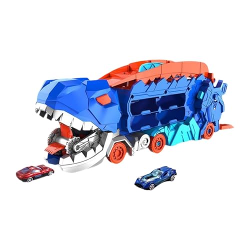 harayaa Dinosaurier Transporter LKW, Dinosaurier Figur, Spielzeug, Lustiges Dinosaurier, Rutsche, Träger LKW, Dino Auto, Fahrzeuge für Babys Und Kind, mit 2 Autos von harayaa