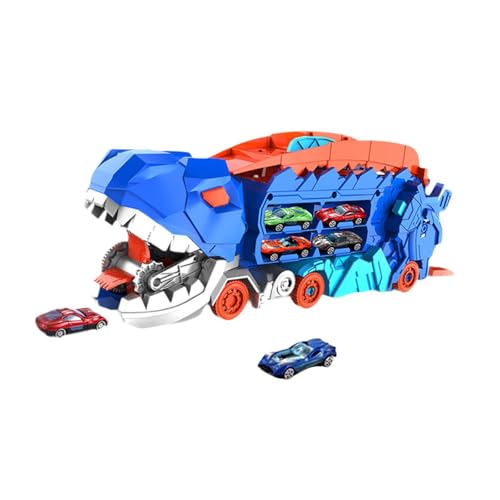 harayaa Dinosaurier Transporter LKW, Dinosaurier Figur, Spielzeug, Lustiges Dinosaurier, Rutsche, Träger LKW, Dino Auto, Fahrzeuge für Babys Und Kind, mit 6 Autos von harayaa