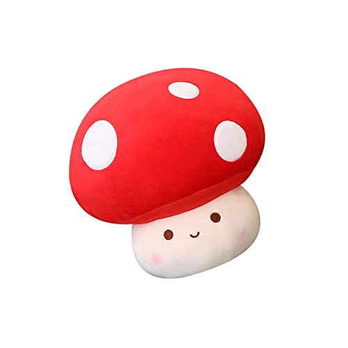 harayaa Entzückendes Pilz Plüschtier, Lustige Sammlung, Puppenspielzeug, Geschenk, Sofakissen für Partybevorzugungen, Schlafzimmer, Neujahr, Kinde, Rot 23cm von harayaa