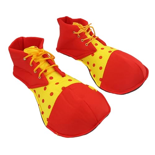 harayaa Erwachsene Clown Schuhe Cosplay Männer Frauen Dekorative Rollenspiel Neuheit Zubehör Halloween Kostüme für Weihnachten Halloween Maskerade, Rot von harayaa