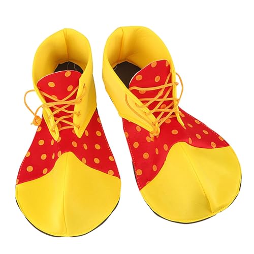 harayaa 1 Paar Erwachsene Clownschuhe, Clownschuh-Überzüge, Clown Kostüm Schuhe Zubehör Requisiten für Karneval, Fasching, Fastnacht, Halloween, Mottoparty, Zirkus, Weihnachten, B von harayaa