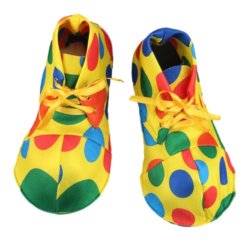 harayaa 1 Paar Erwachsene Clownschuhe, Clownschuh-Überzüge, Clown Kostüm Schuhe Zubehör Requisiten für Karneval, Fasching, Fastnacht, Halloween, Mottoparty, Zirkus, Weihnachten, D von harayaa