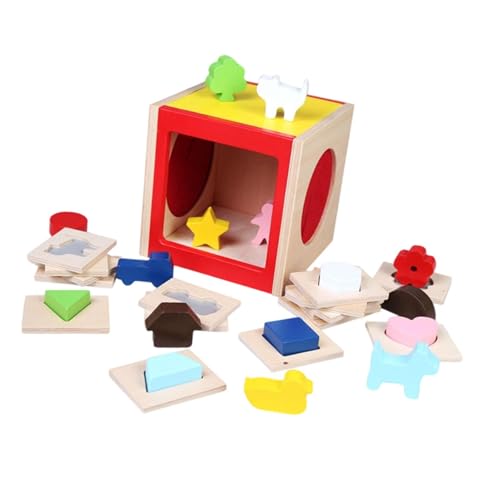 harayaa Formsortierspielzeug, Form Matching Box Aus Holz, Memory Spiel für Kinder Im Kindergarten für Mädchen, Holzspielzeug für Kleinkinder harayaa Formsortierspielzeug, Form Matching Box Aus Holz, Memory Spiel für Kinder Im Kindergarten für Mädchen, Holzspielzeug für Kleinkinder von harayaa