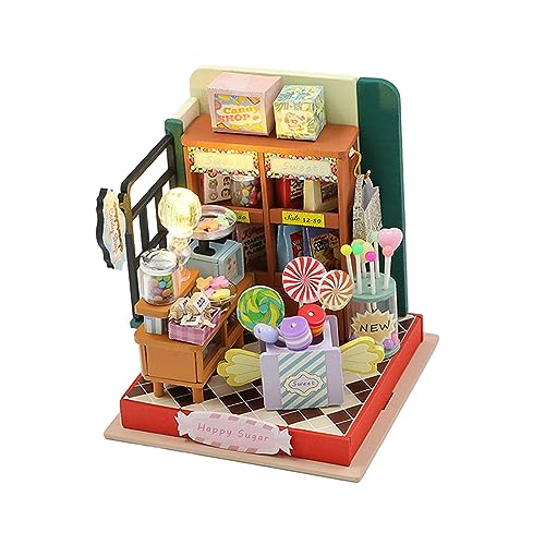 harayaa Handgefertigtes Miniatur Puppenhaus, 3D Puzzle, LED Leuchten, Einfach Zusammenzubauen, Modische Sammlerstücke, Puppenhaus Spielzeu, Stil z von harayaa