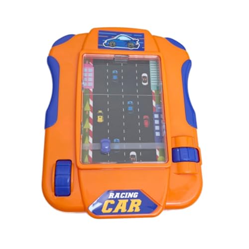 harayaa Handheld Spiel Lernspielzeug Konsole Spielzeug Rennwagen Spielmaschine für Kinder Jungen Mädchen, Orange von harayaa