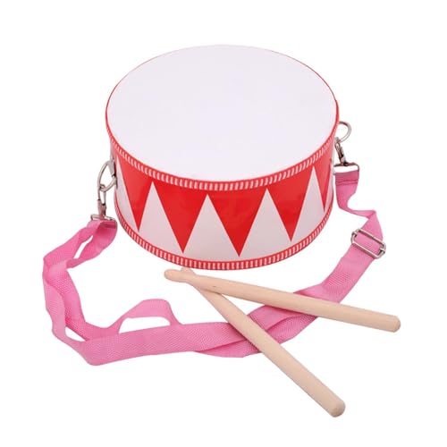 harayaa Handtrommel mit Trommelstock, Interaktives Spielzeug, Robuste Geschenke, Musikinstrument, Vielseitig Einsetzbar für Den Kindergarten, Square Juggling, Rot von harayaa