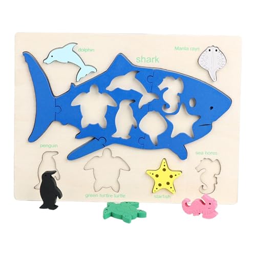 harayaa Holzpuzzles Vorschule Lernspielzeug Kognition Geschick Matching Game Kleinkinder Jungen Mädchen, Wal harayaa Holzpuzzles Vorschule Lernspielzeug Kognition Geschick Matching Game Kleinkinder Jungen Mädchen, Wal von harayaa